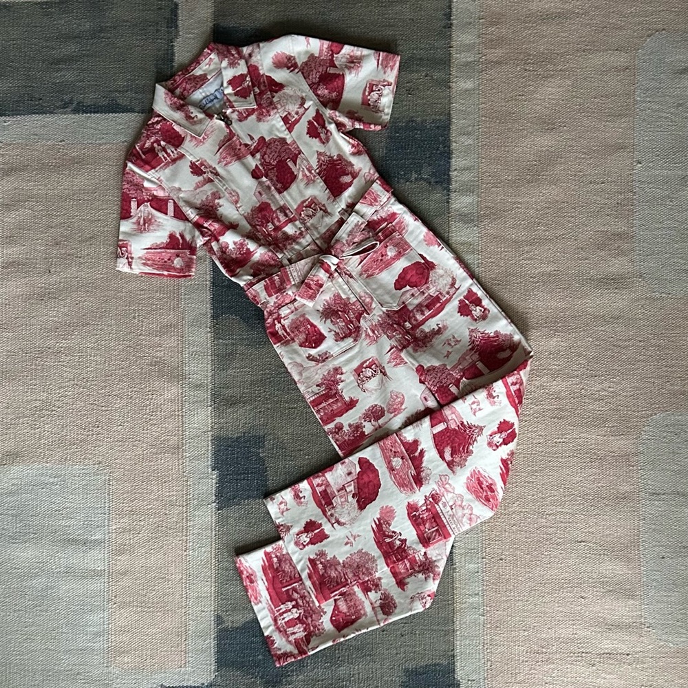 NWT RACHEL ANTONOFF SAL JUMPSUIT Size 6 in Red Tony’s Toile Print
